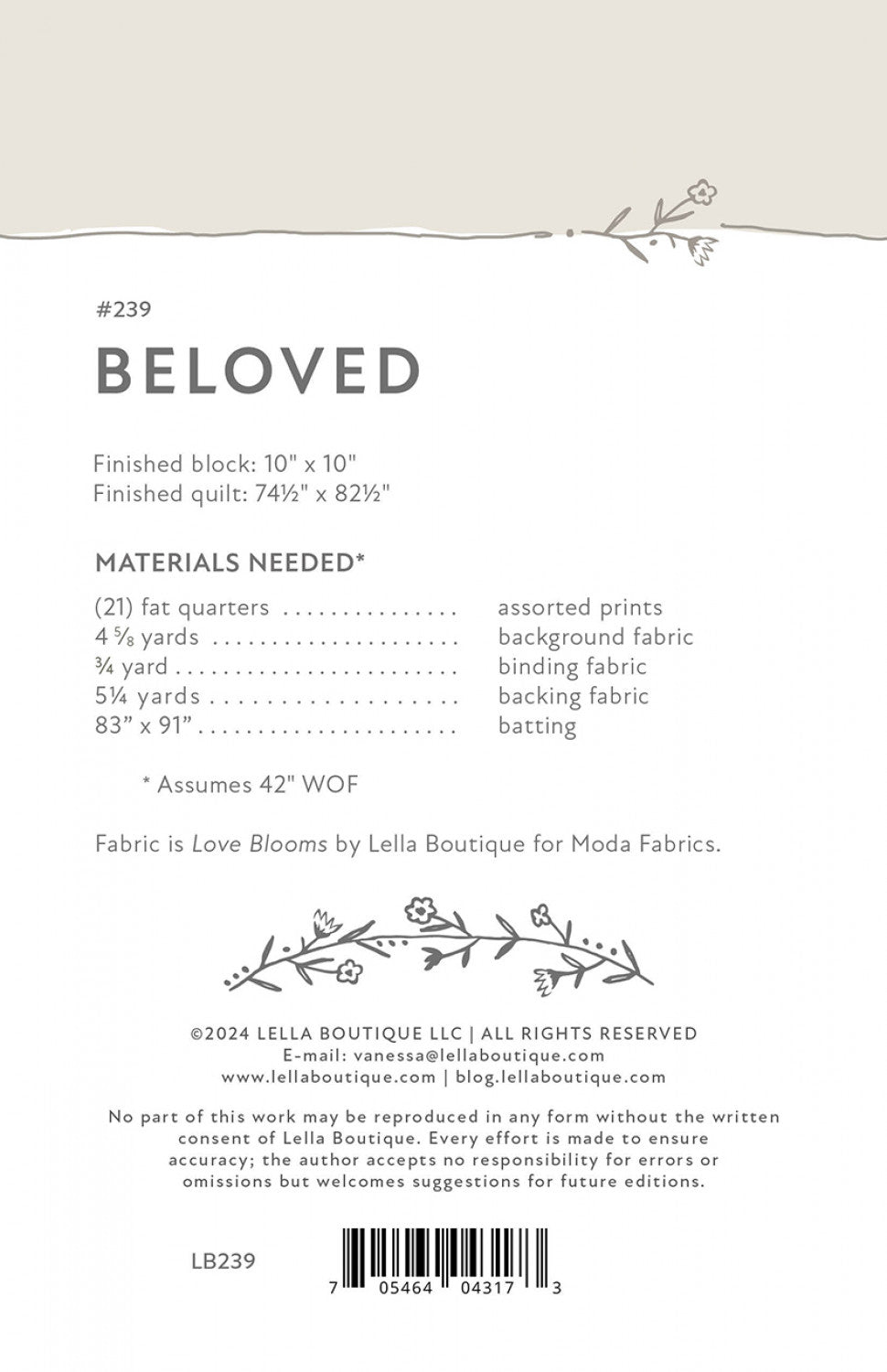 Beloved Quilt Pattern