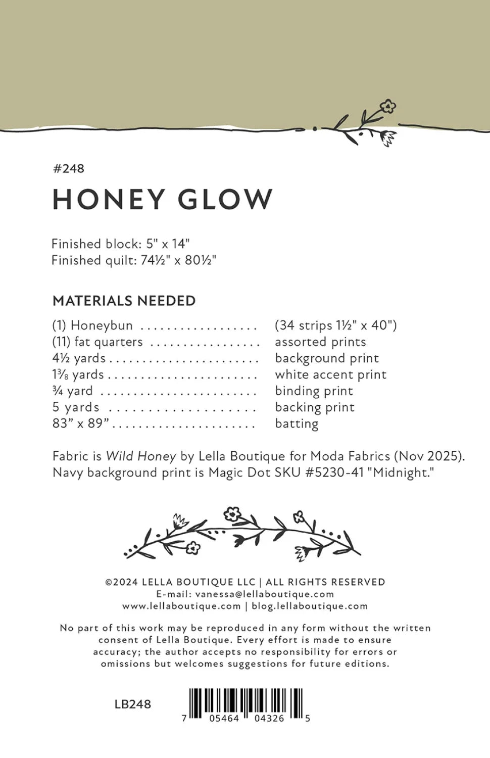Honey Glow Quilt Pattern