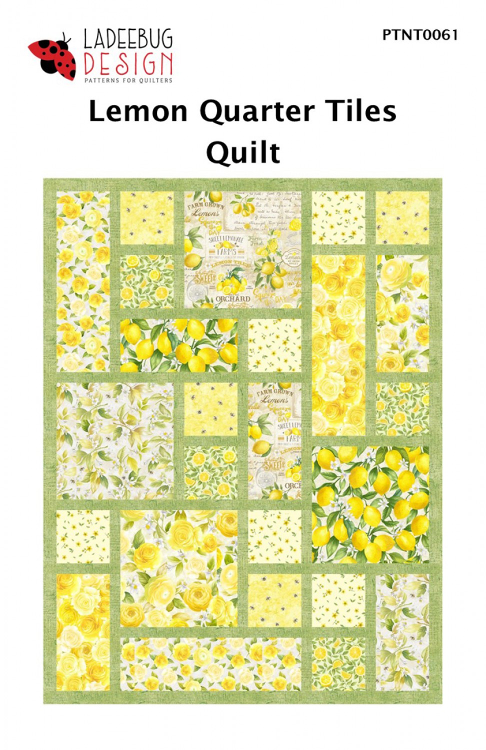 Lemon Quarter Tiles Quilt Pattern