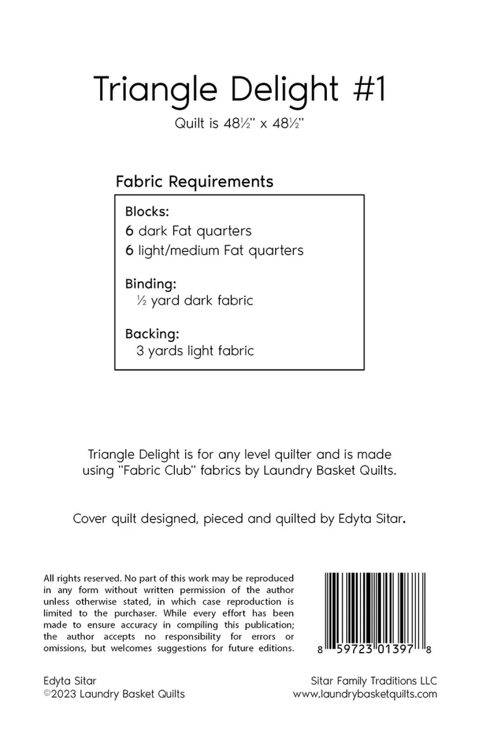 Triangle Delight Quilt Pattern