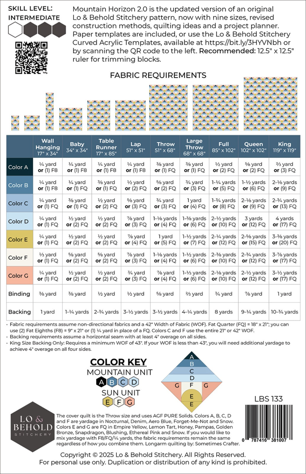 Mountain Horizon 2.0 Quilt Pattern