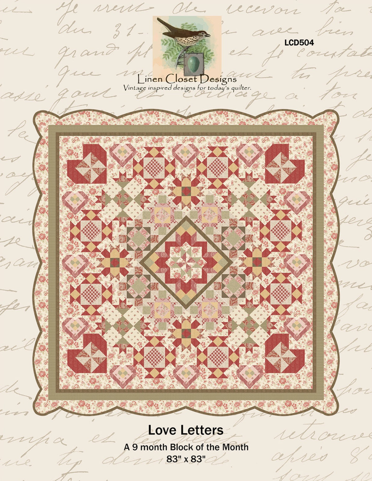 Love Letters BOM Quilt Pattern