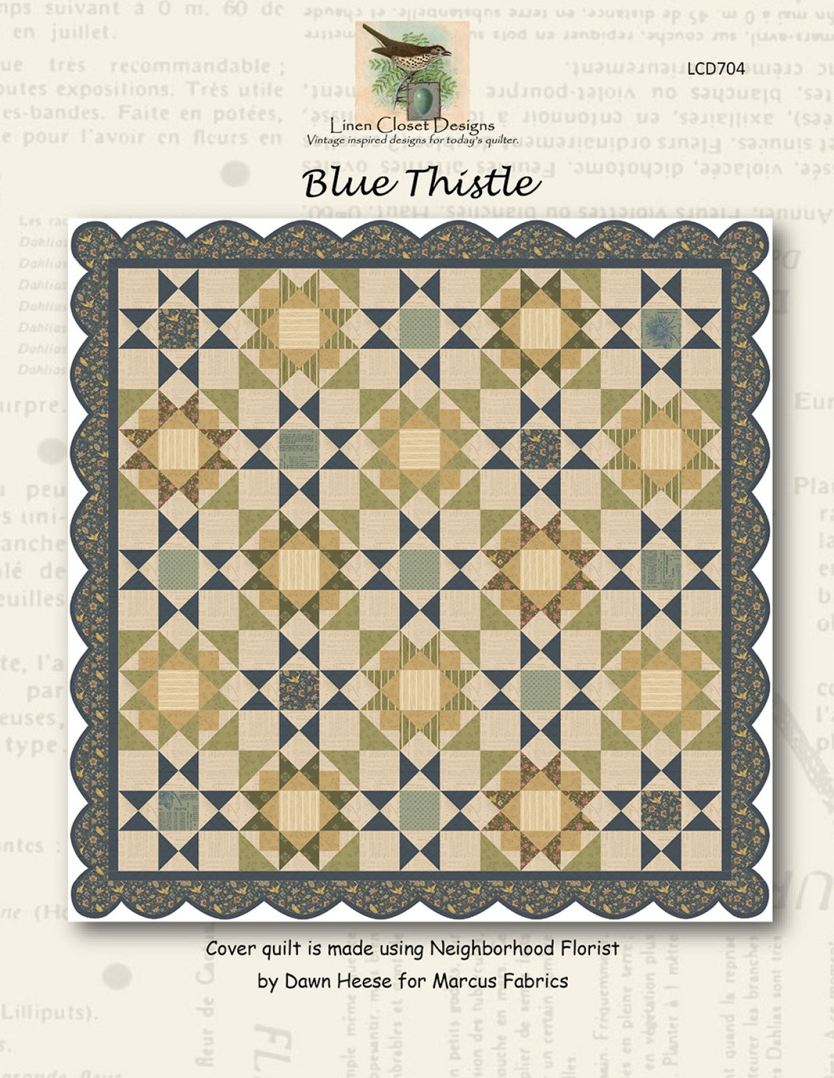 Blue Thistle Quilt Pattern