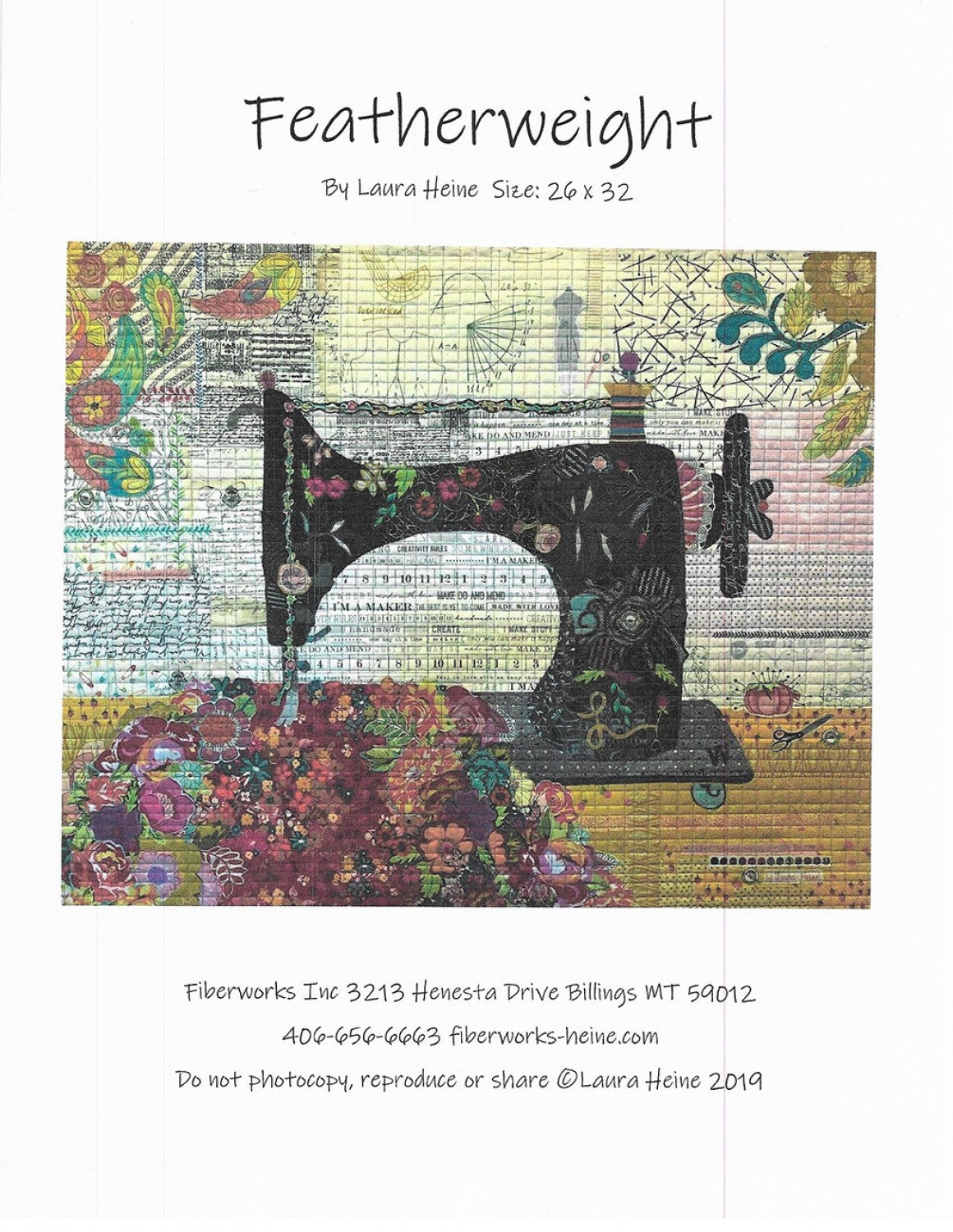 Featherweight The Sewing Machine Collage Pattern