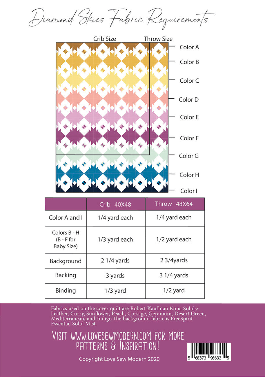 Diamond Skies Quilt Pattern
