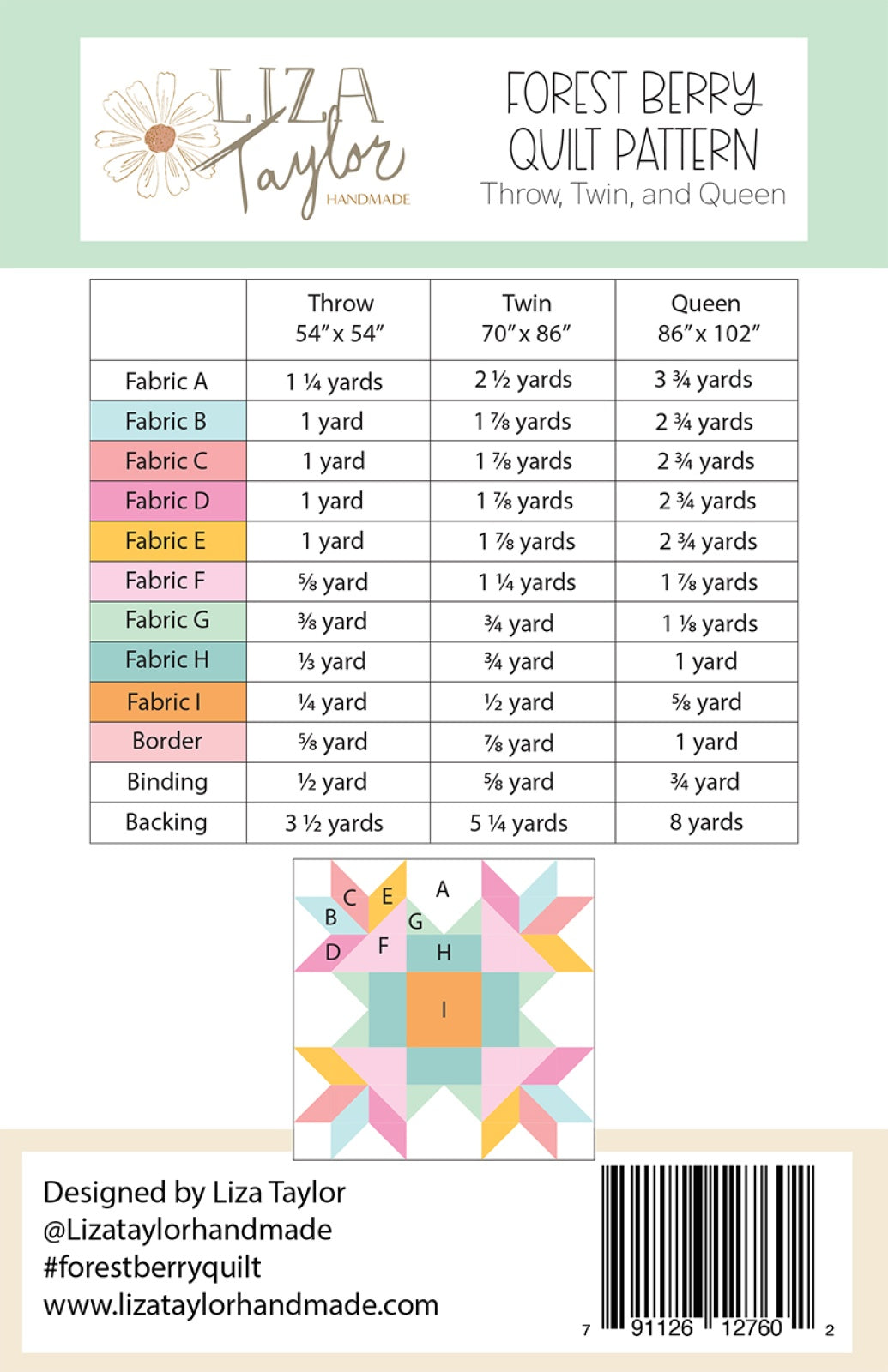 Forest Berry Quilt Pattern