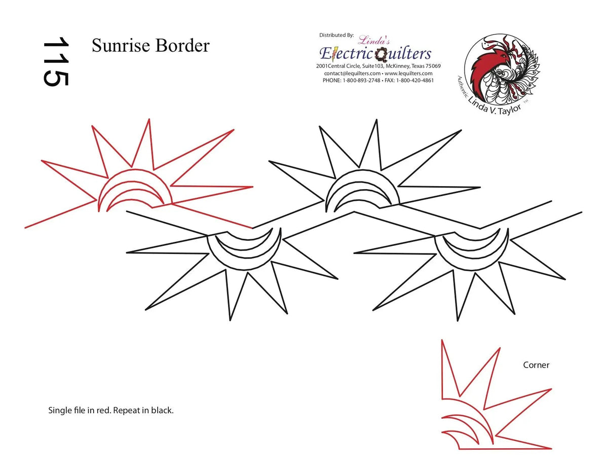 115 Sunrise Border Pantograph by Linda V. Taylor