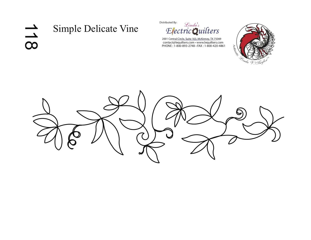 118 Simple Delicate Vines Pantograph by Linda V. Taylor