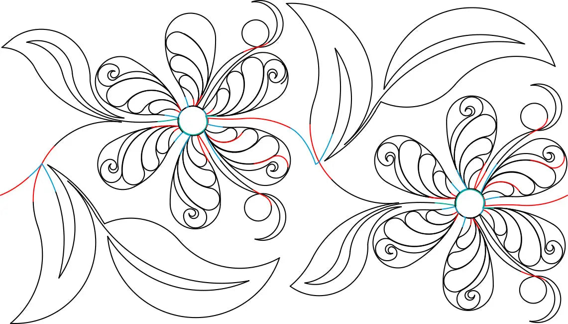 249 Floral Border Pantograph by Linda V. Taylor