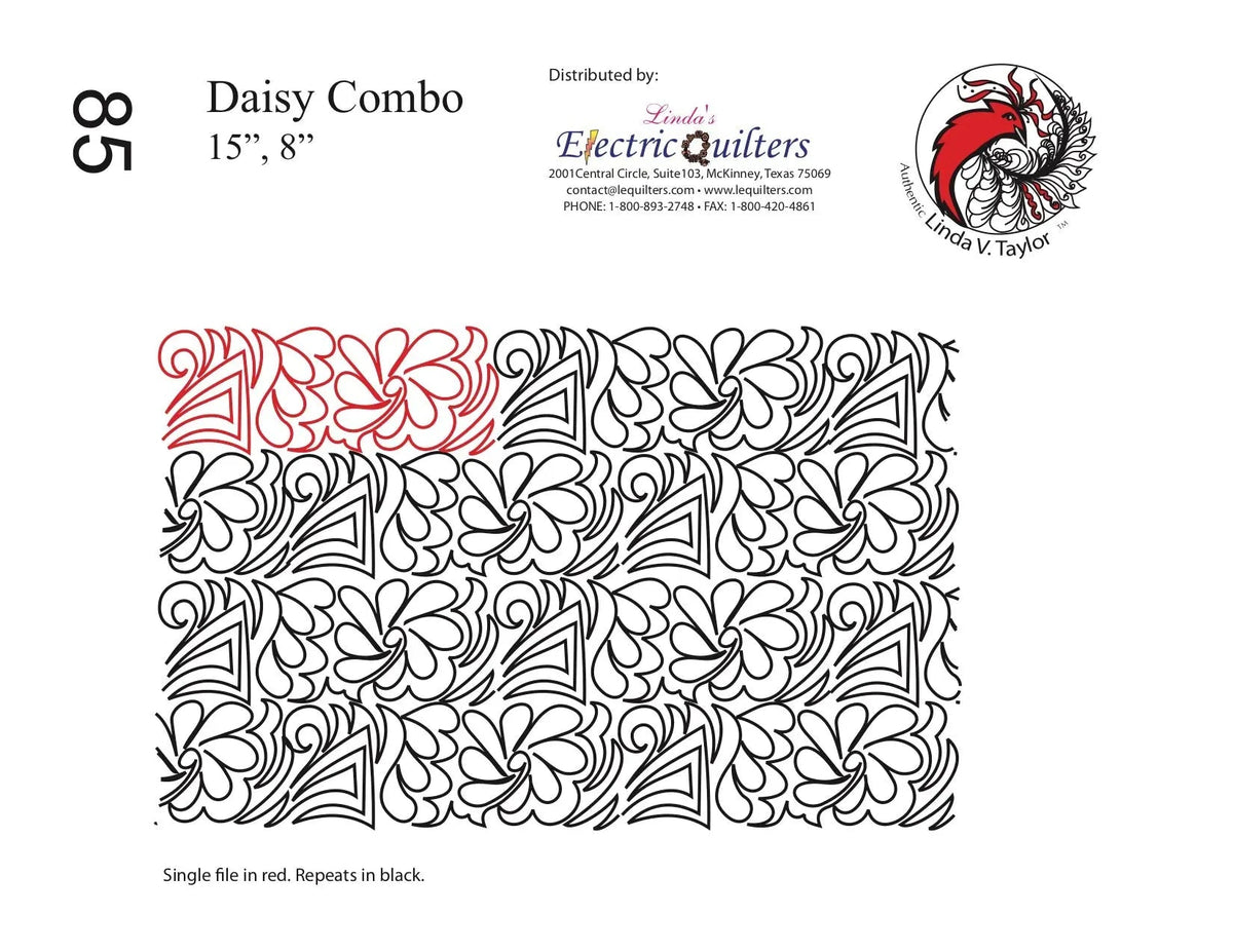 085 Daisy Combo Pantograph by Linda V. Taylor