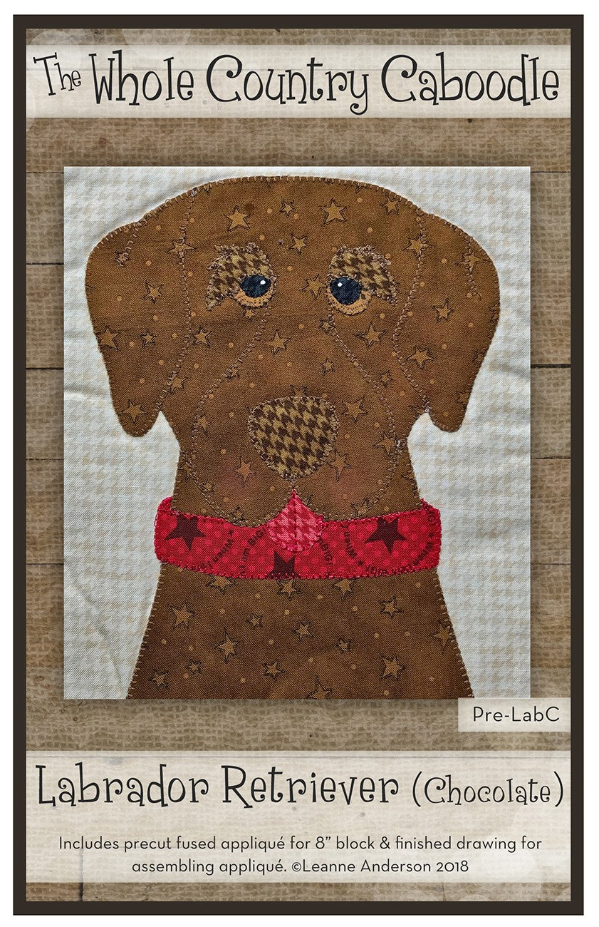 Labrador Retriever Chocolate Precut Fused Applique Pack