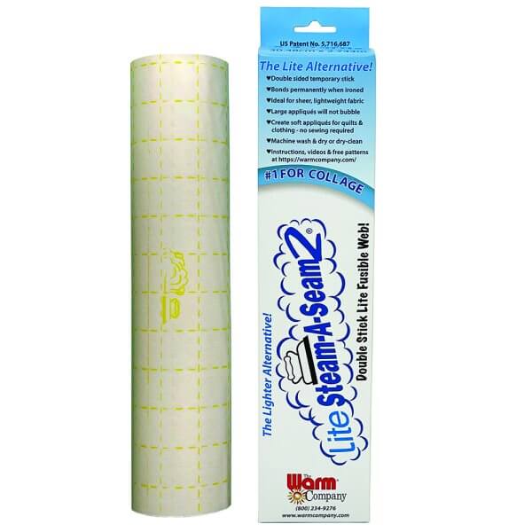 Lite Steam-A-Seam 2® Lightweight Double-Stick Fusible Web – 12" x 3 Yard Packages – Full Case