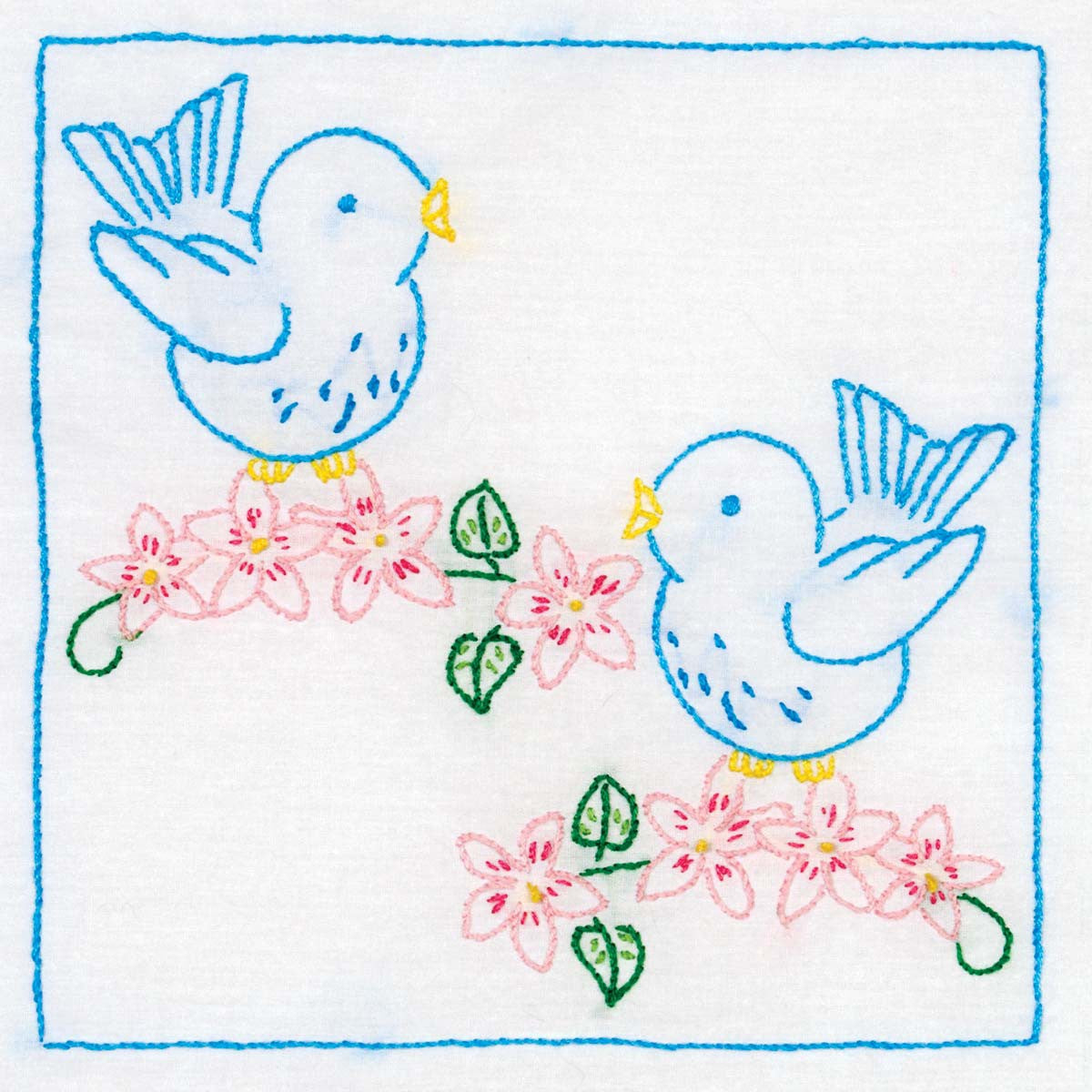 Love Birds 9in Quilt Squares