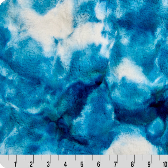 Luxe Cuddle Sorbet Powderpuff Dark Sea 58"/60" Fabric per yard