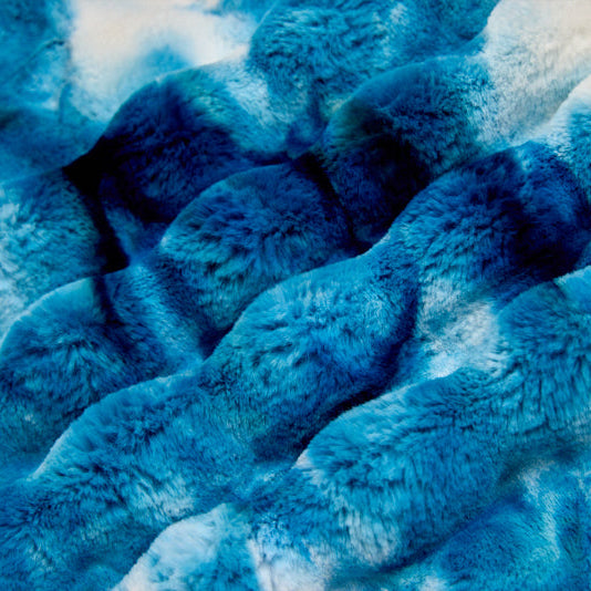 Luxe Cuddle Sorbet Powderpuff Dark Sea 58"/60" Fabric per yard