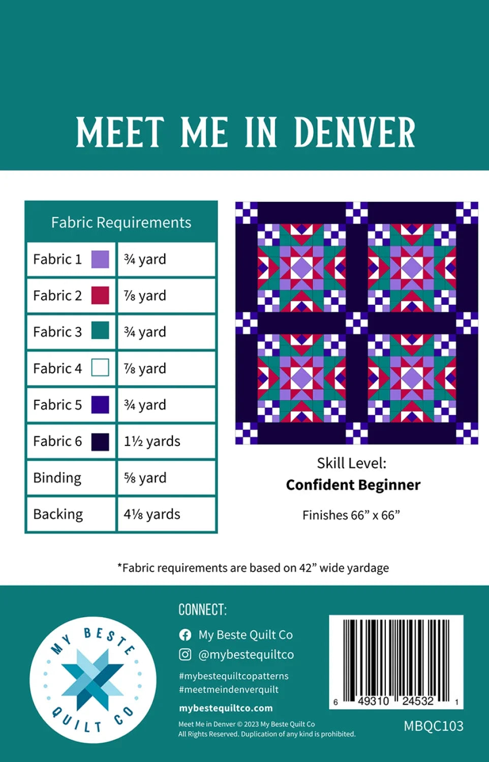 Meet Me In Denver Quilt Pattern