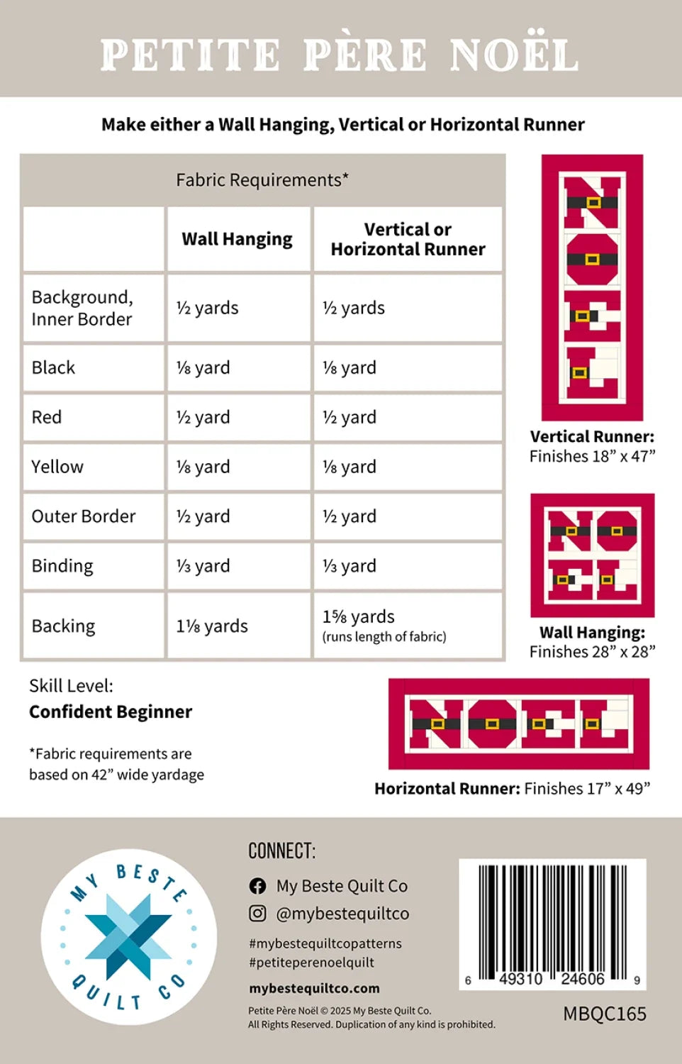 Petite Pere Noel Quilt Pattern