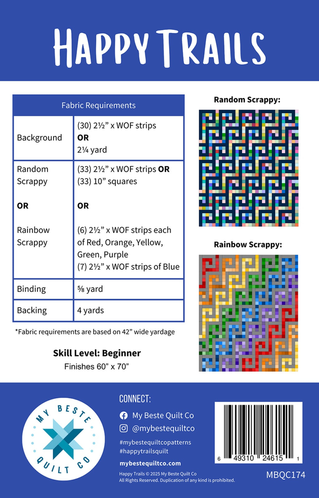 Happy Trails Quilt Pattern