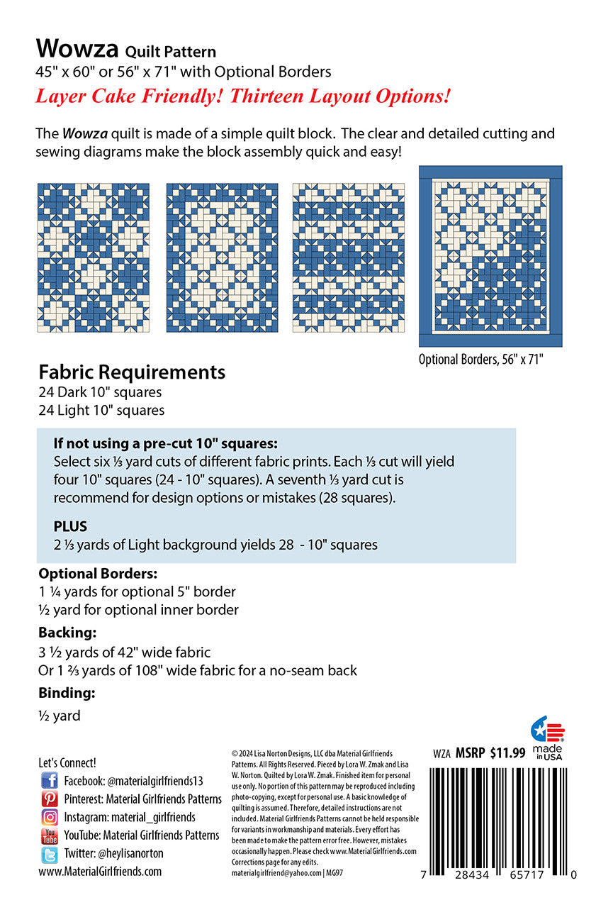 Wowza Quilt Pattern