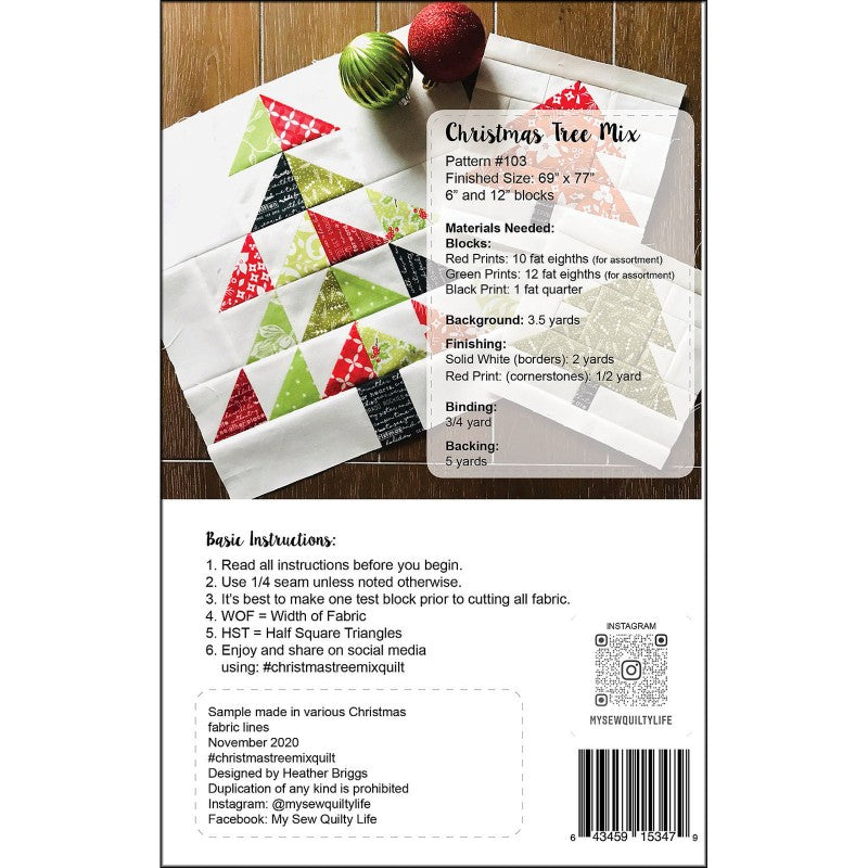 Christmas Tree Mix Quilt Pattern