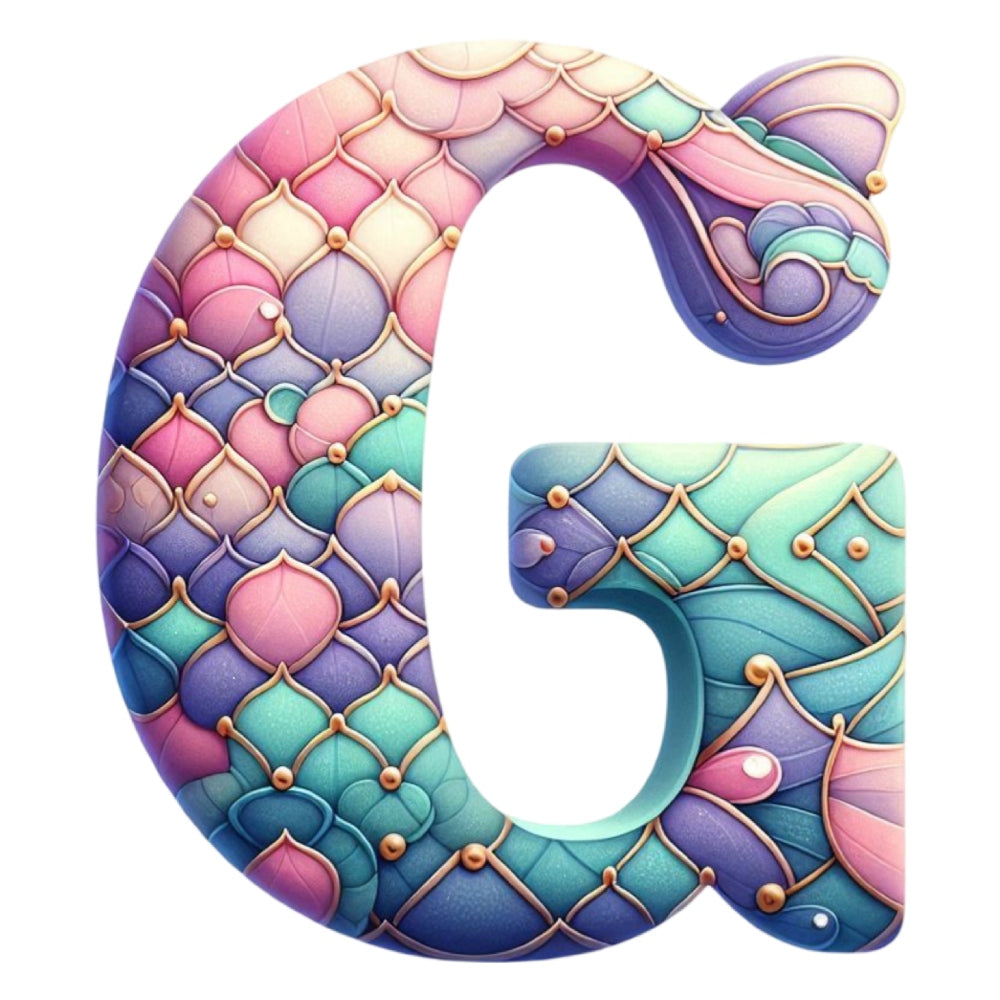Mermaid Letter G Fabric Panel