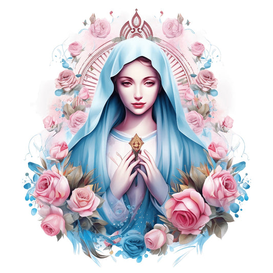 Mother Mary Catholic Fabric Panel 15
