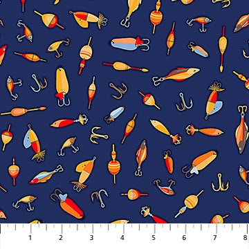 Multi Lures Camping Therapy Cotton 44"/45" Fabric Per Yard