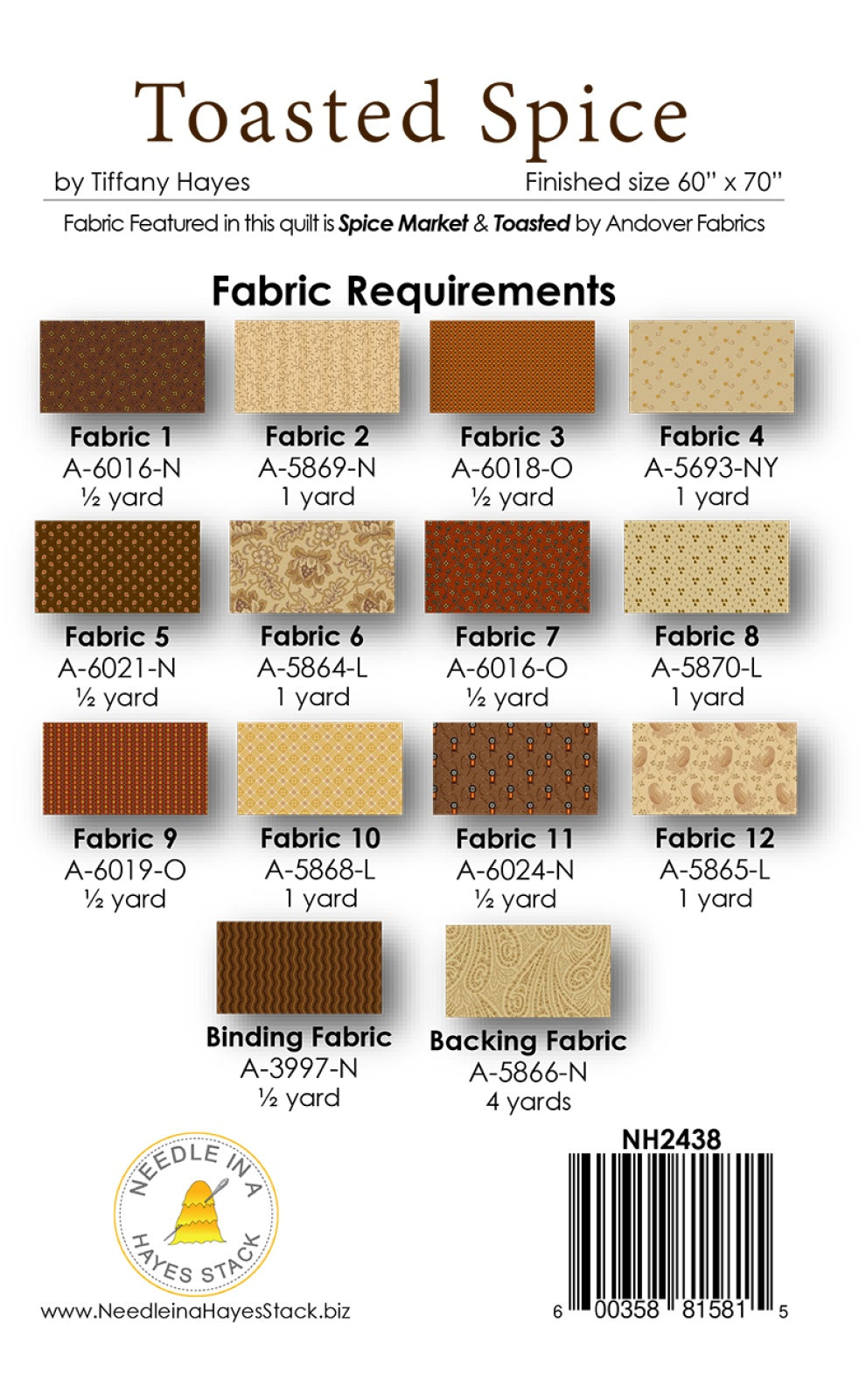Toasted Spice Quilt Pattern