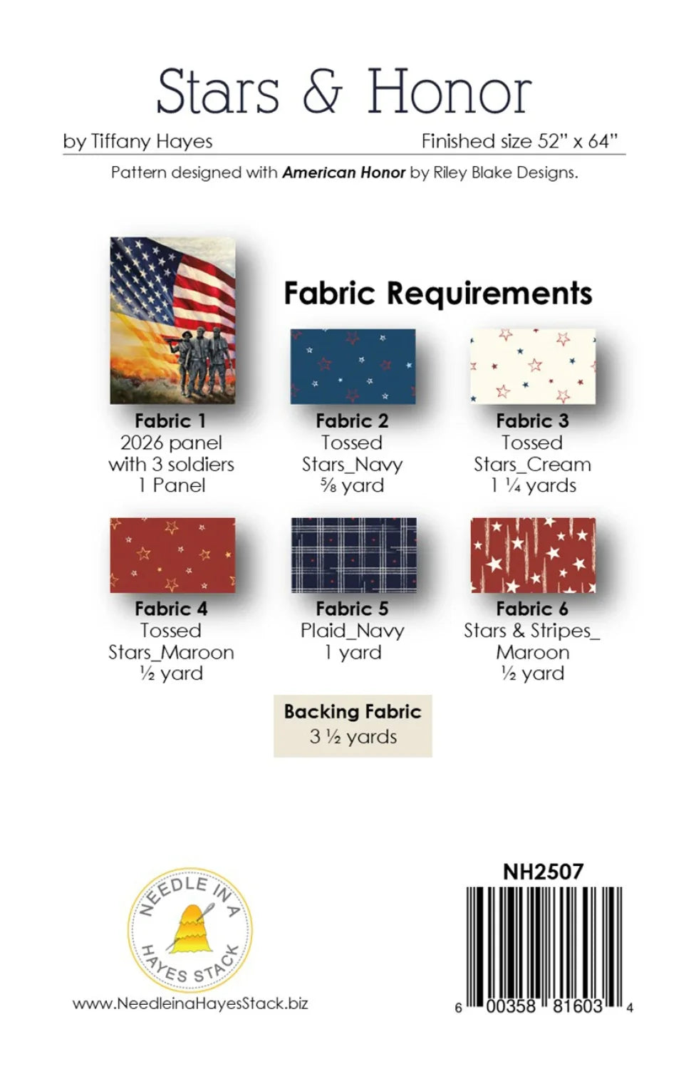 Stars & Honor Quilt Pattern