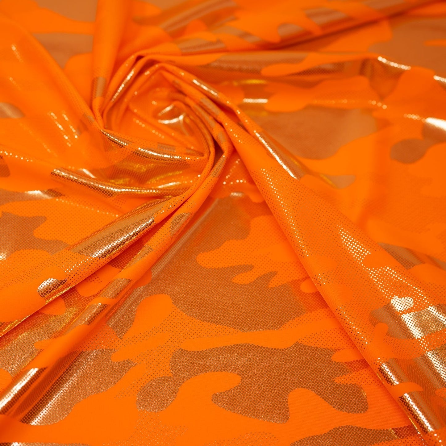 Neon Nugi Foil Printed Cationic Spandex Fabric | Blue Moon Fabrics