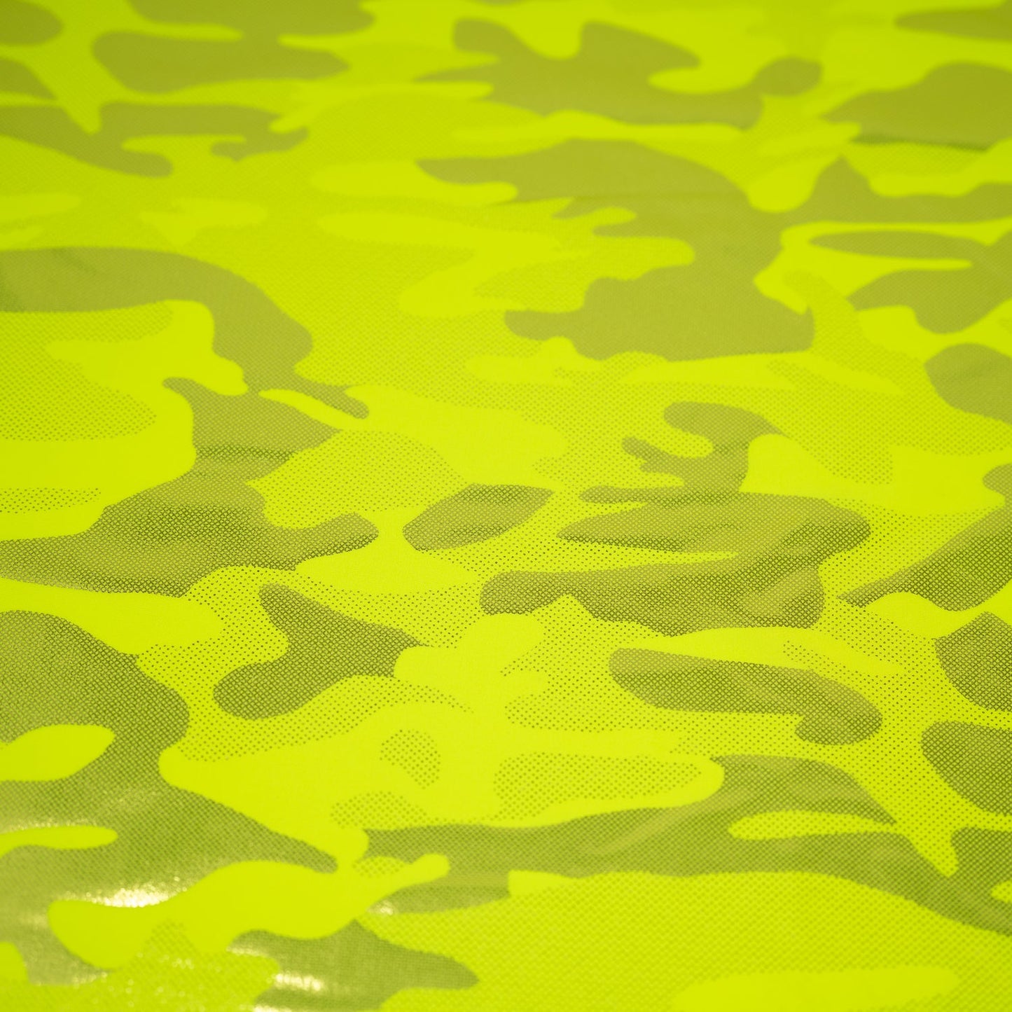 Neon Nugi Foil Printed Cationic Spandex Fabric | Blue Moon Fabrics