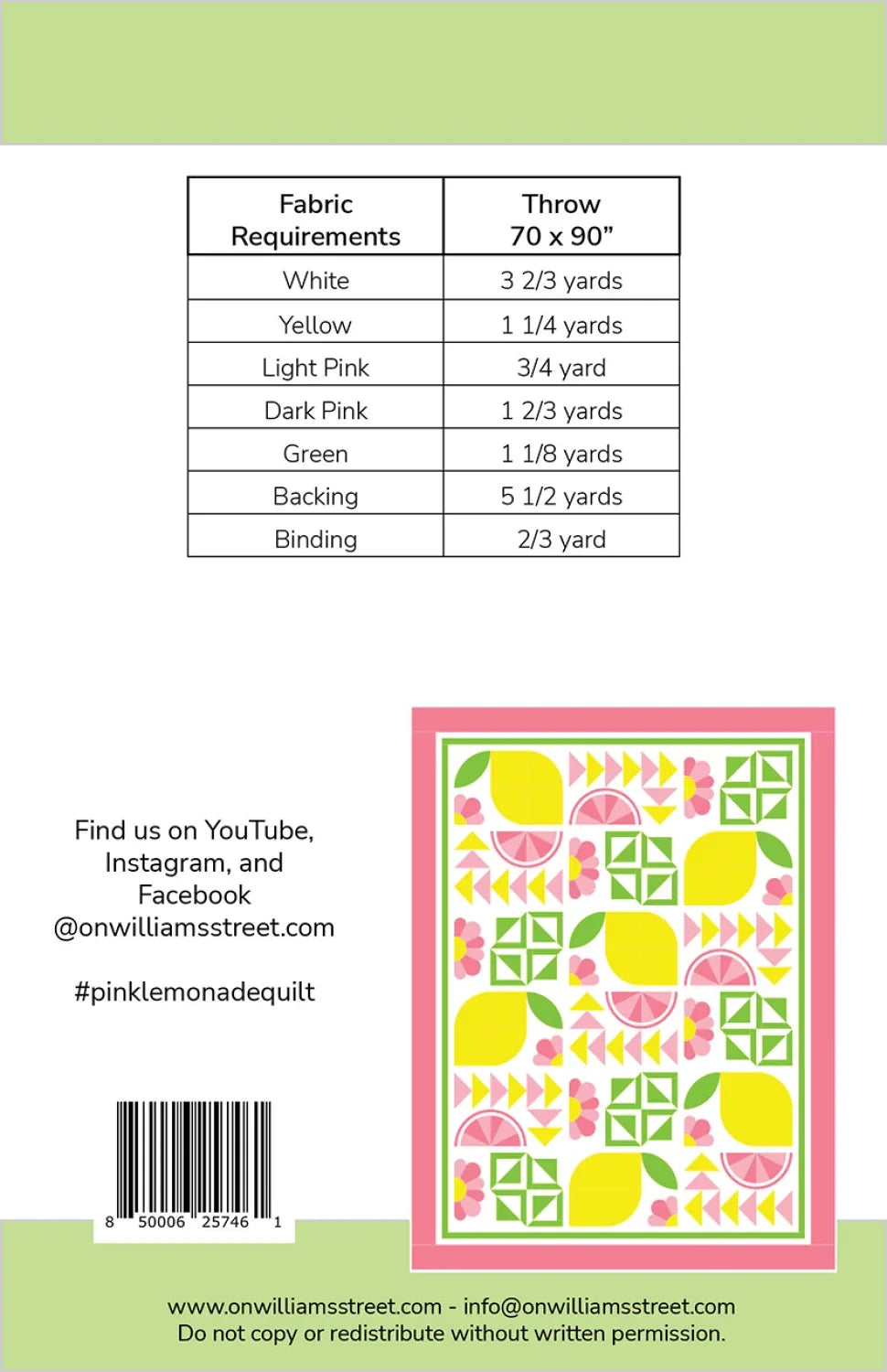Pink Lemonade Quilt Pattern