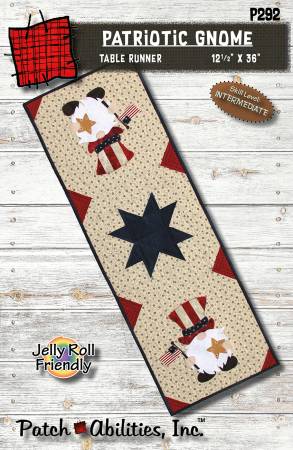 Patriotic Gnome Table Runner Quilt Pattern