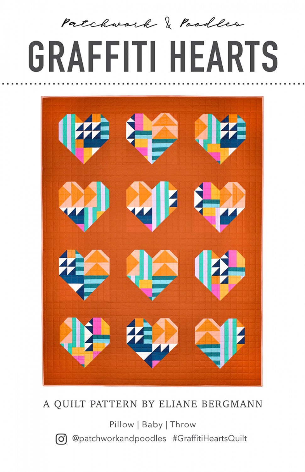 Graffiti Hearts Quilt Pattern