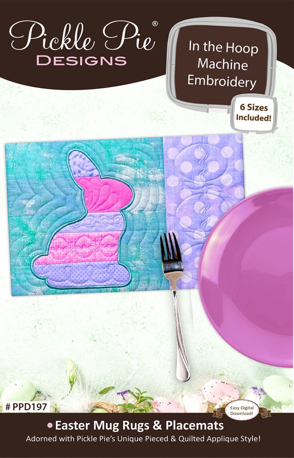 Easter Bunny Mug Rugs & Placemats Pattern