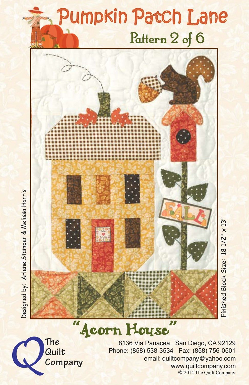 Pumpkin Patch Lane Block of the Month