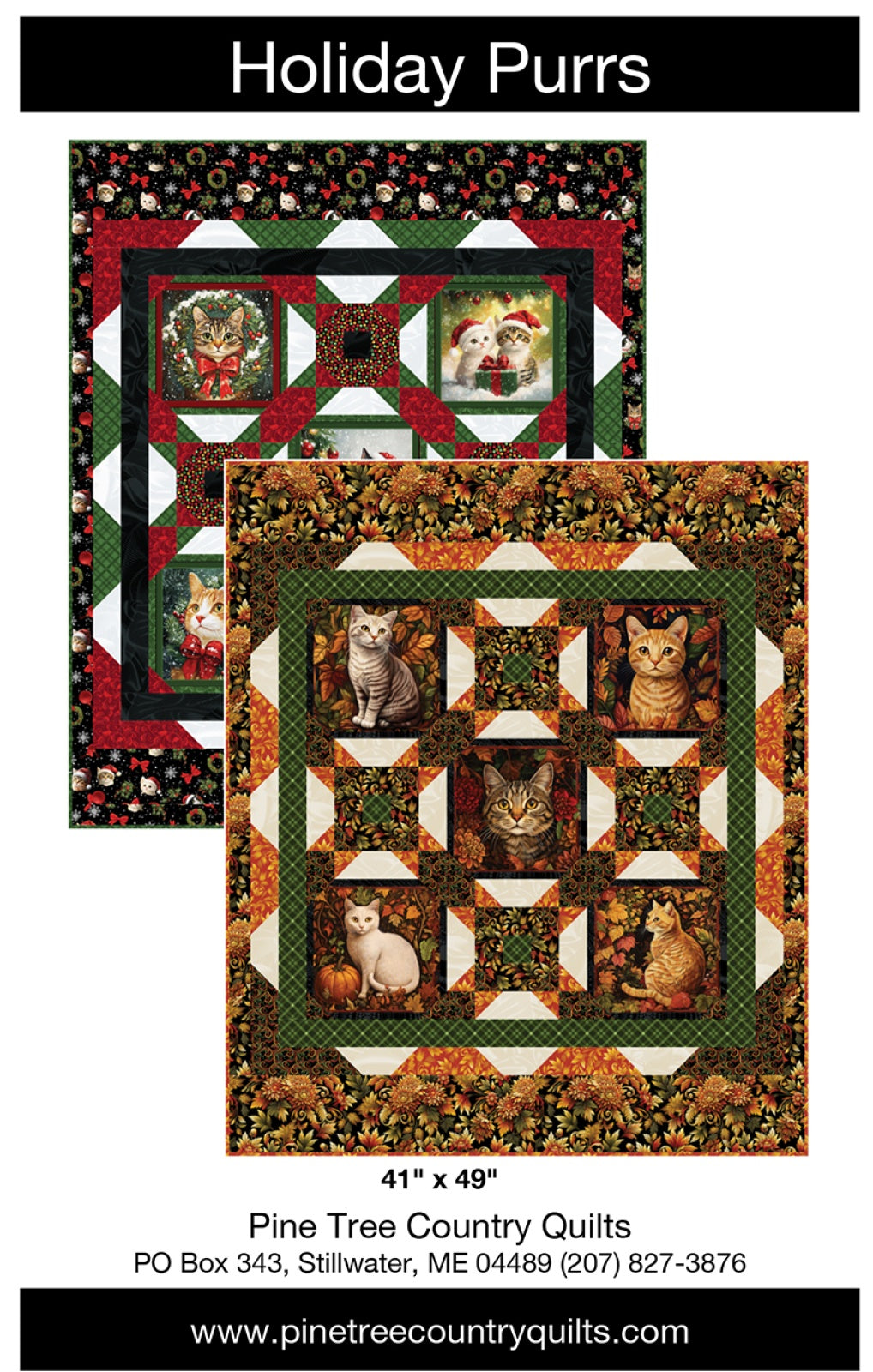 Holiday Purrs Quilt Pattern