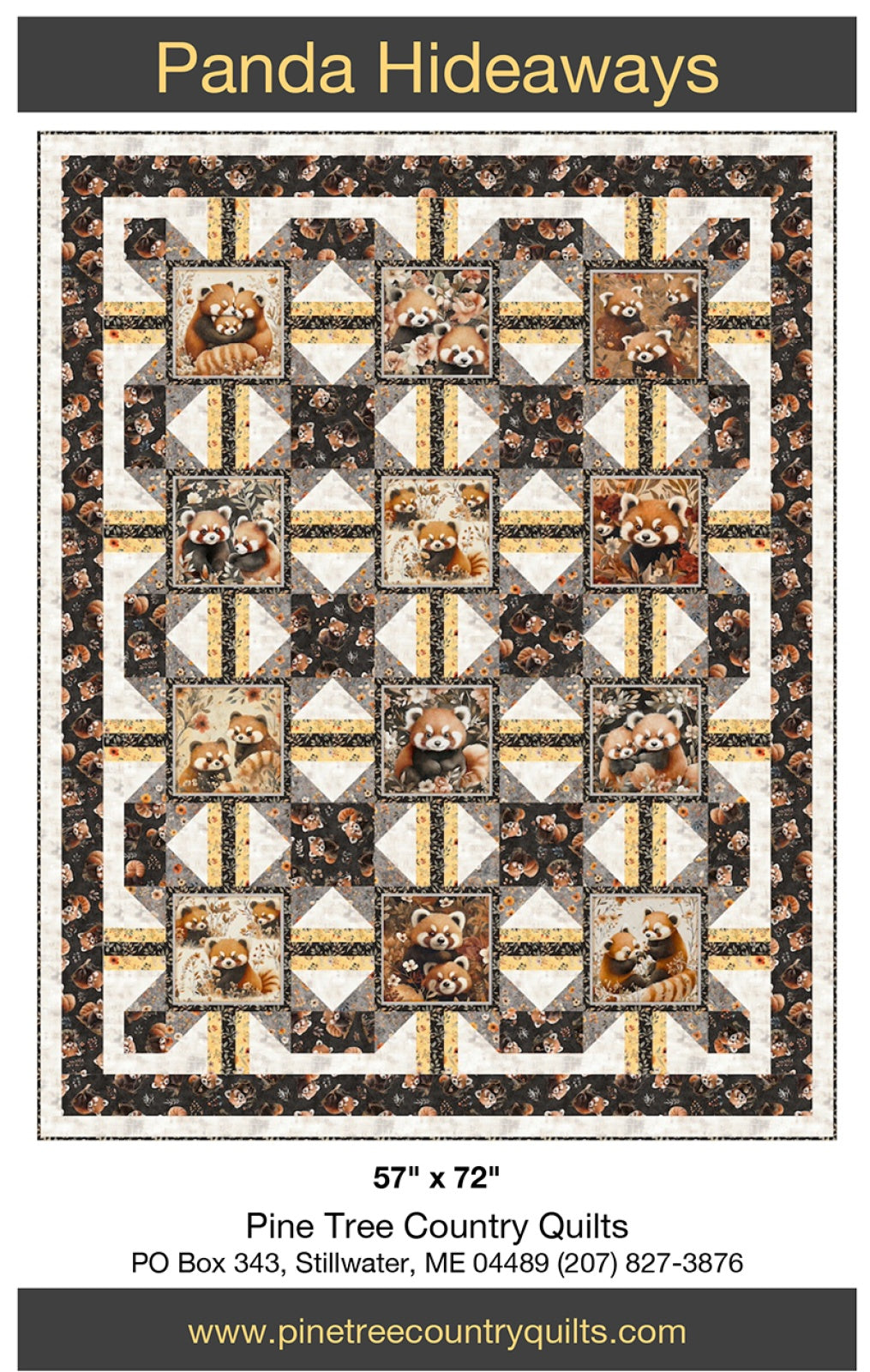 Panda Hideaways Quilt Pattern