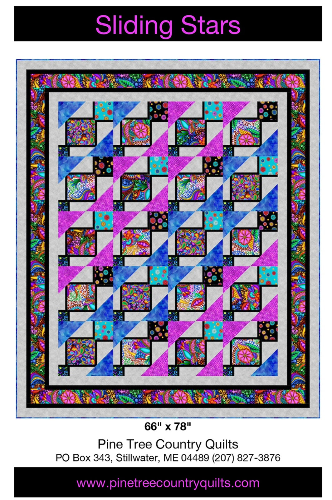 Sliding Stars Quilt Pattern