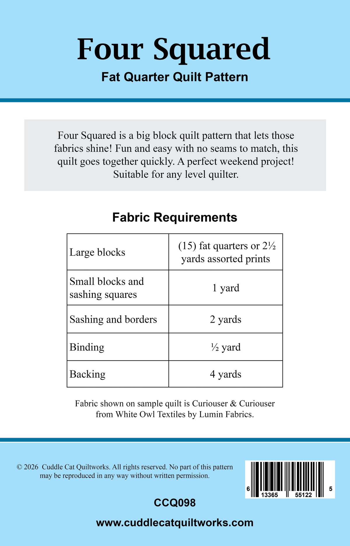 Four Squared Downloadable Pattern