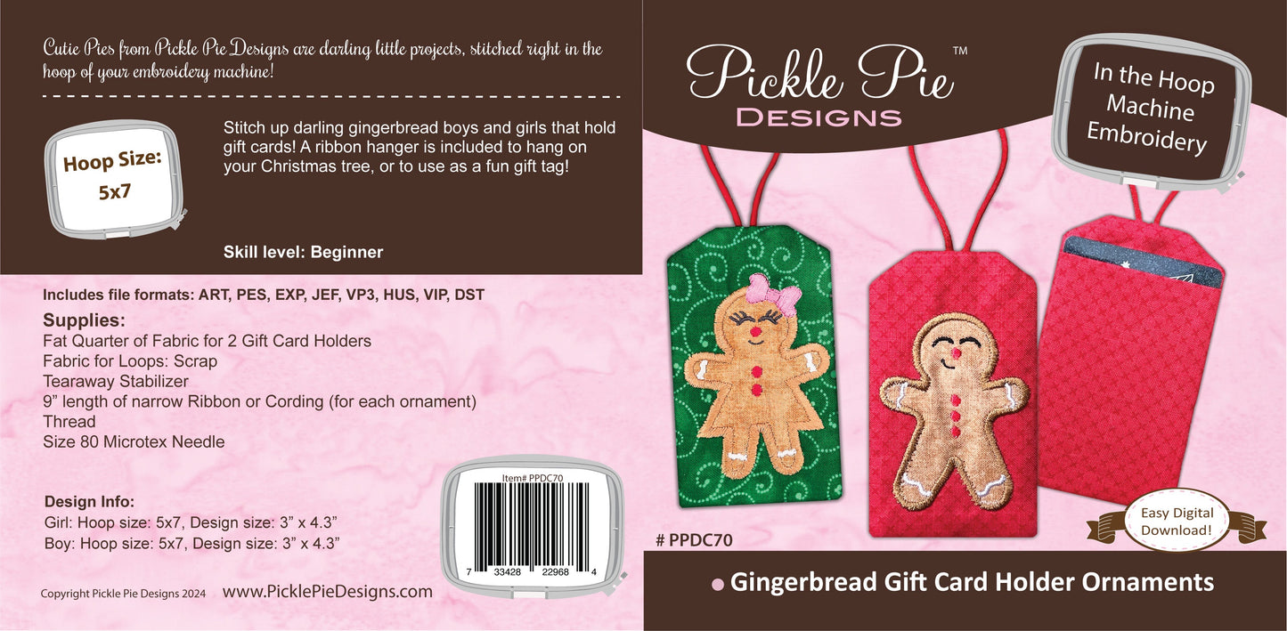 Gingerbread Gift Card Holder Ornament