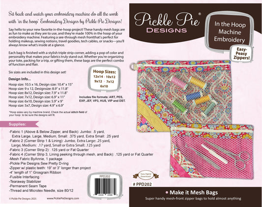 Make it Mesh In the Hoop Machine Embroidery Designs