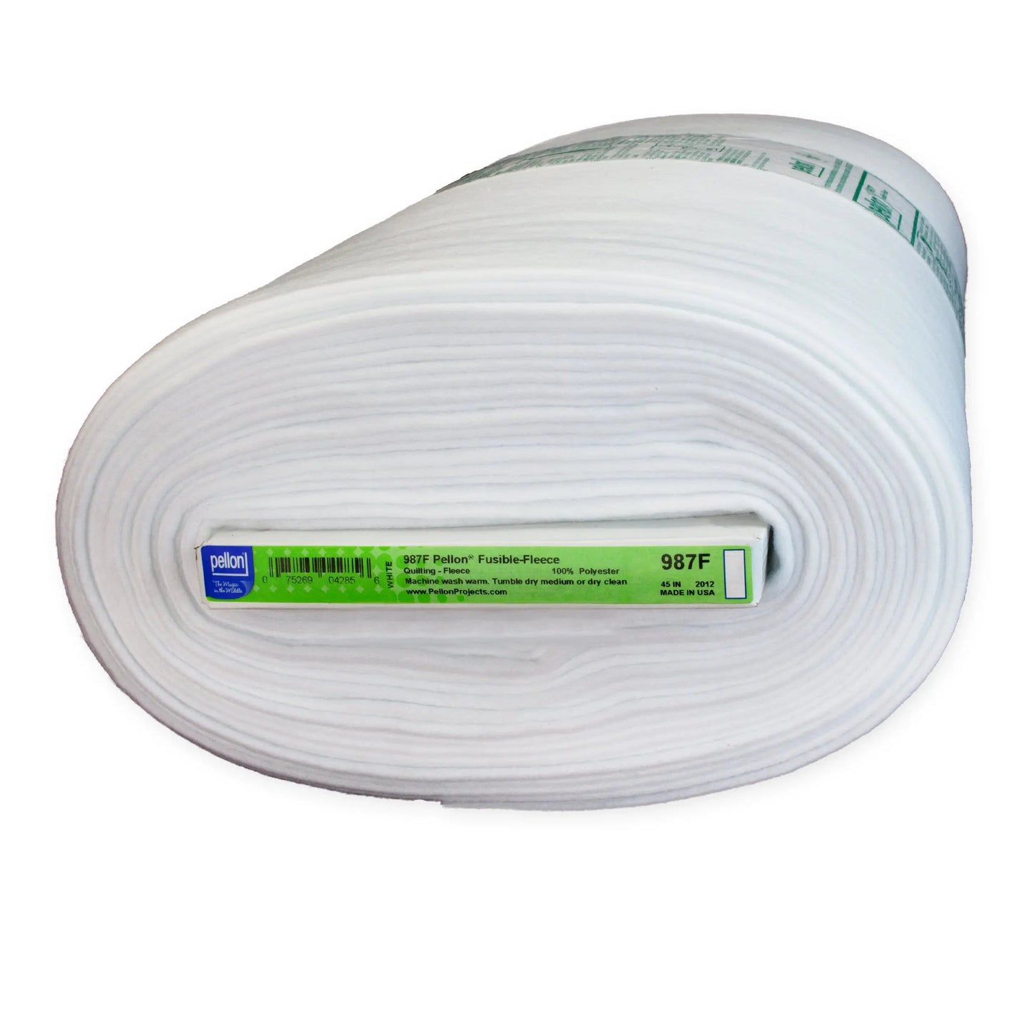 Pellon® 987F Fusible Fleece 45" x 10 yards Bolt. Color: White.