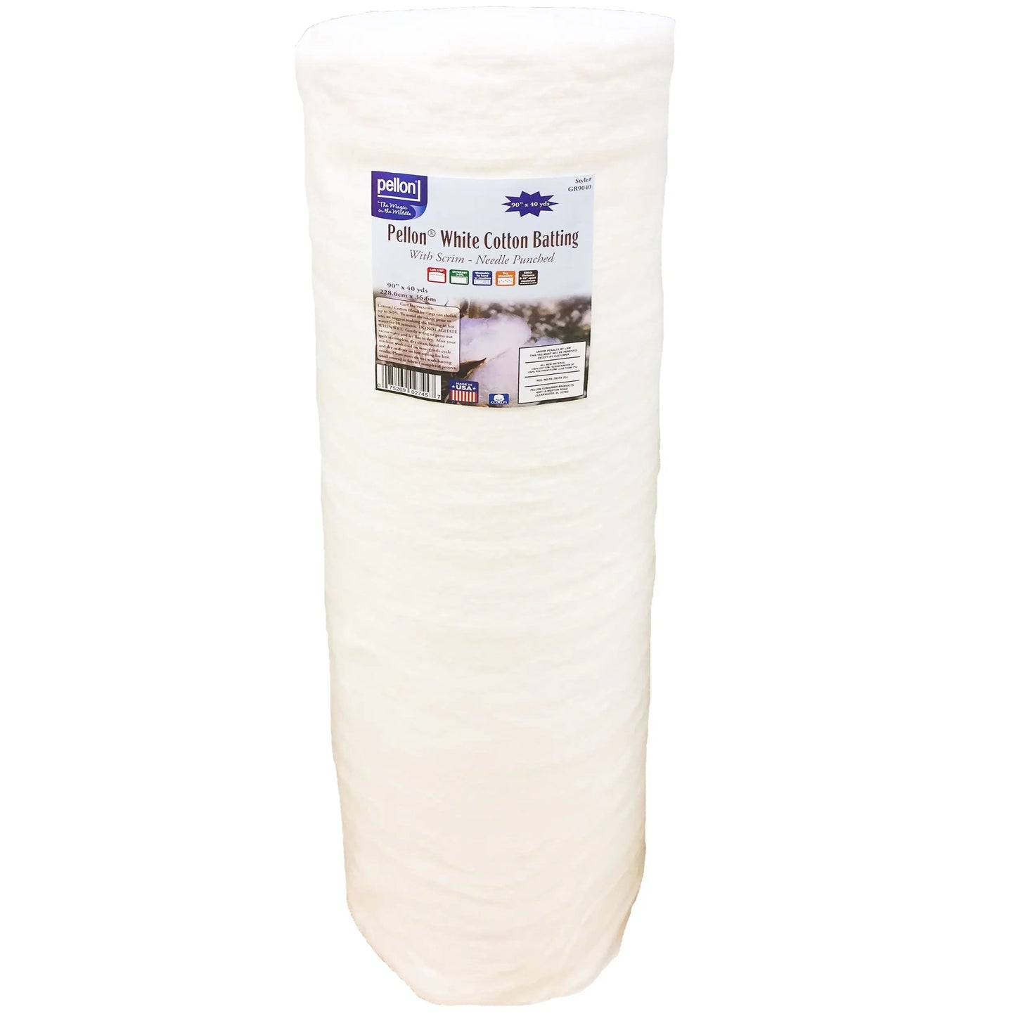 Pellon® Natural Cotton Batting With Scrim  90" x 40 yards Roll.
