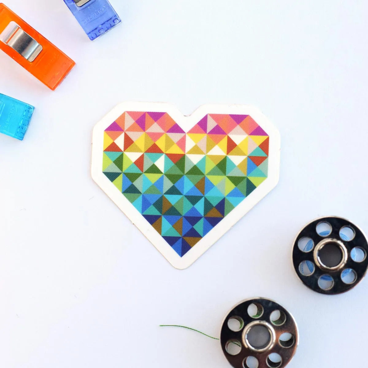 2″ Piece & Love Heart Vinyl Sticker