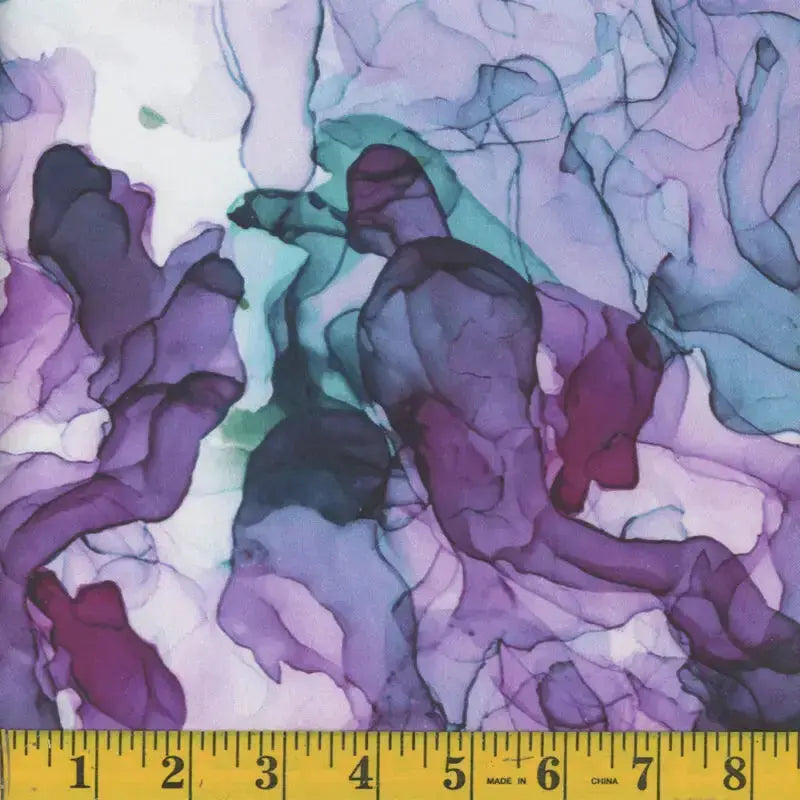 Purple Teal Cotton Wideback Fabric ( 1 3/4 yard pack )