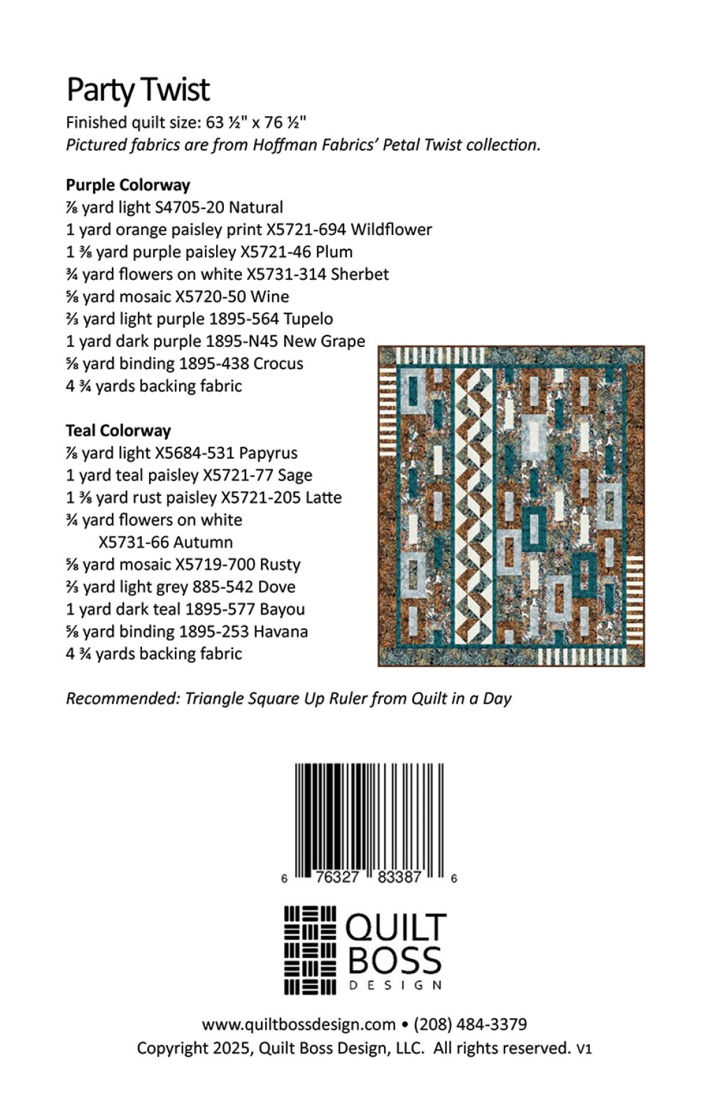 Party Twist Quilt Pattern