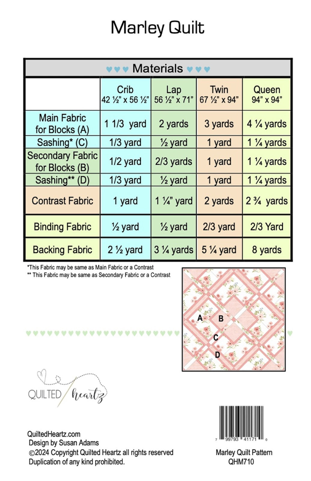 Marley Quilt Pattern