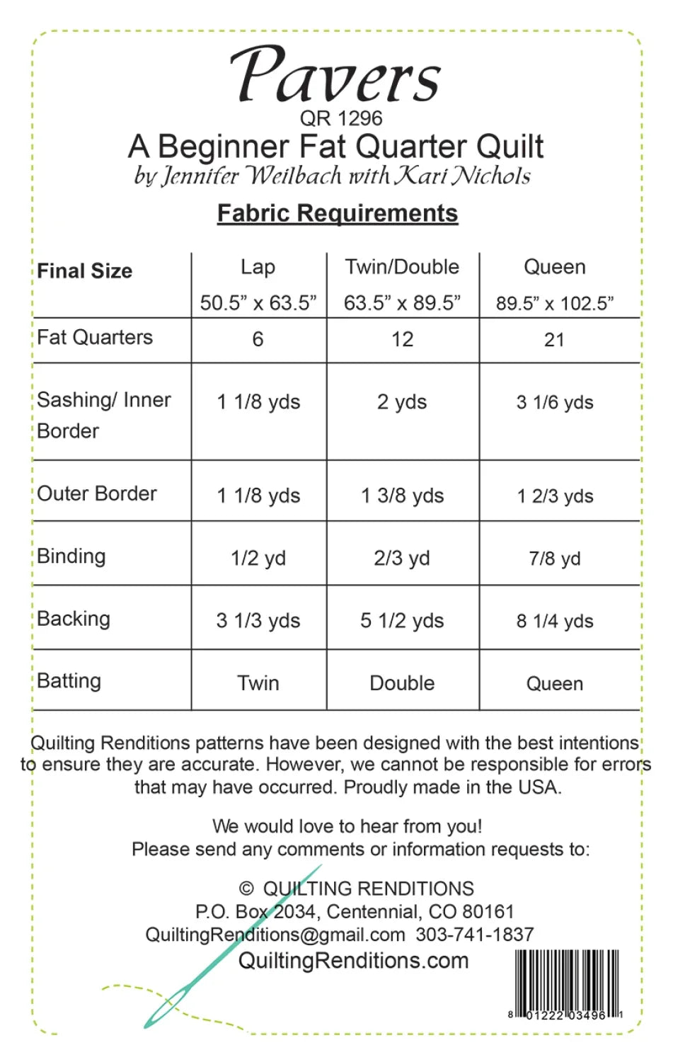 Pavers Quilt Pattern