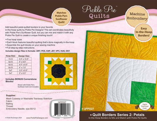 Quilt Borders Series 2: Petals In the Hoop Machine Embroidery Design
